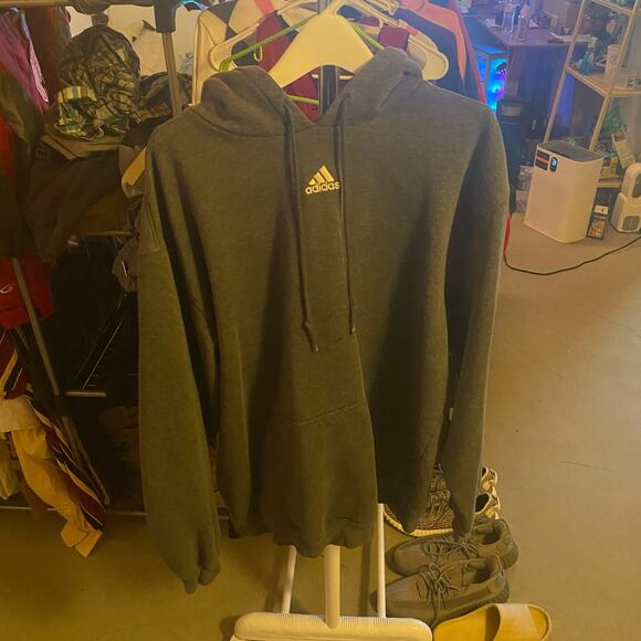 Adidas Size Large Gray Hoodie - Picture 1 of 3